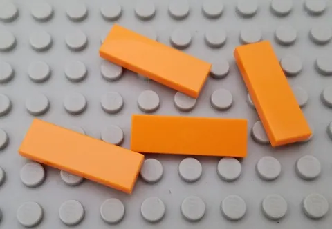 LEGO Lot of 4 Orange 1x3 Tile Pieces