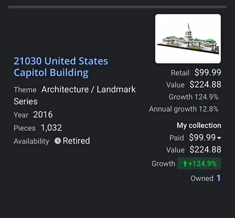 LEGO Architecture US Capitol Building 21030 1032pcs 12+ 2016 Retired
