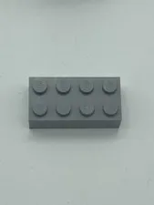 LEGO 3001 Brick 2 x 4 Light Bluish Gray, 25 Pieces, QTY 25 Free Shipping