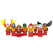 Lego Legends of Chima Fire Chi Heavy Armor Minifigures 8 Figure Bundle Lot