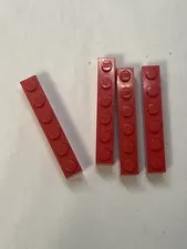 LEGO Red Parts Pieces Toys~4- 1x6 Red Lot