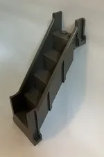 LEGO 4784 Old Dark Gray Stairs 4 x 7 x 9 1/3 Straight Enclosed Pirates Castle