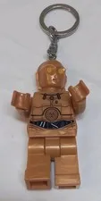 LEGO STAR WARS C-3PO MINI-FIGURE KEYCHAIN LIGHTS UP GUC