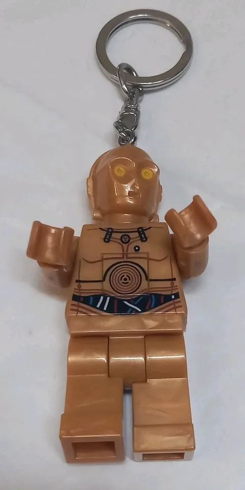 LEGO STAR WARS C-3PO MINI-FIGURE KEYCHAIN LIGHTS UP GUC