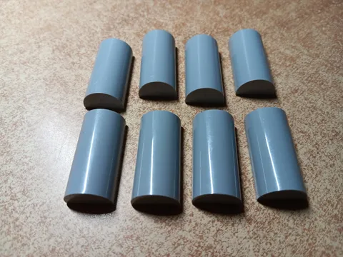 LEGO BULK LOT 8 LIGHT BLUISH GRAY SLOPE CURVED TOP 2X4 DOUBLE NO STUDS #6192