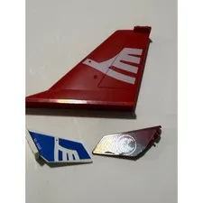 LEGO Airplane Tail Fin and Wing Parts Red Blue White Bird Logo LC-3222 Lot