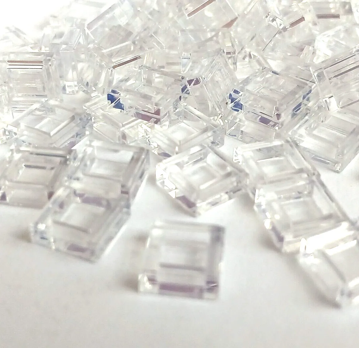 100 Pieces LEGO® Tile 1x1 Trans-Clear 3070 AFOL MOC Building