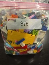 Genuine LEGO Mixed Parts Lot 3 lbs Bulk Bricks Plates Specialty Pieces Random...