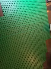 LEGO 32x32 Baseplate Lot - 4 Bright Green Base Plates 10" x 10" Grass Land Plate