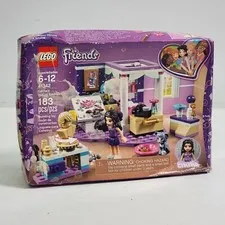 LEGO Friends Emma’s Deluxe Bedroom 41342 Building Kit, New in DAMAGED BOX