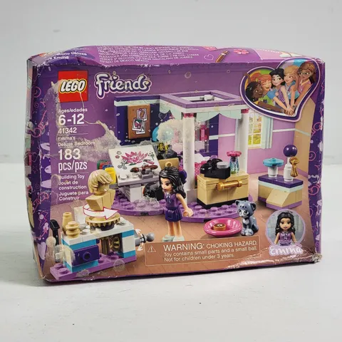 LEGO Friends Emma’s Deluxe Bedroom 41342 Building Kit, New in DAMAGED BOX