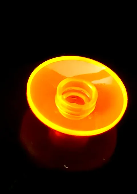 LEGO 4740 translucent Dish 2x2 Inverted (Radar) 📡 1 part, trans neon orange