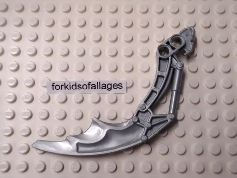 LEGO Bionicle Weapon 50908 Visorak Fang w/2 Pin Holes Keelerak Pearl Light Gray