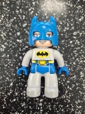 Lego Duplo Batman Figure 2.5” Blue Gray Cape
