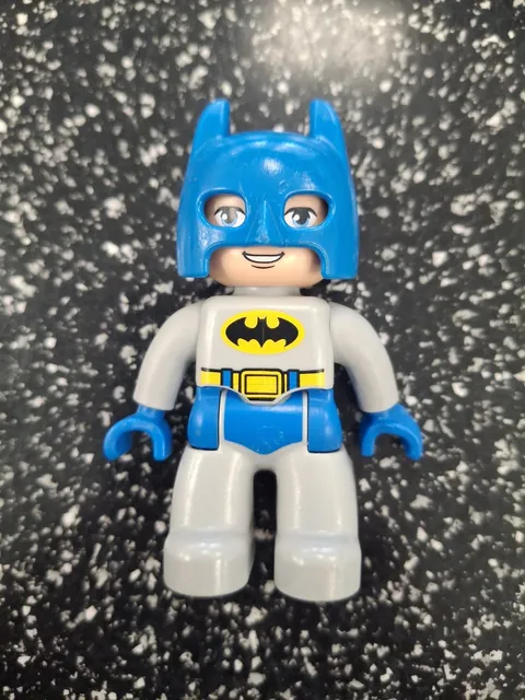 Lego Duplo Batman Figure 2.5” Blue Gray Cape