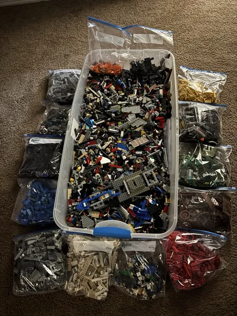 LEGO Bulk Lot Assorted Mixed Bricks Pieces Parts Multicolor Plastic Bags