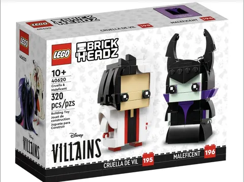 LEGO BrickHeadz 40620 Cruella De Vil & Maleficent Disney Villains Sealed New