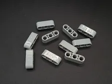 LEGO - 10x - Technic - Lift Arm Thick - 1x3 - Light Grey - Light Grey - 32523