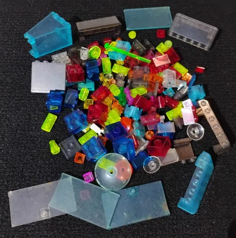 Genuine Lego Parts Pieces Lot Transparent 3.5 Ounces