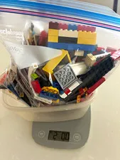 LEGO Bulk Mixed Bricks & Parts Lot, Multicolor, Sold by Weight 2 lb Polybag