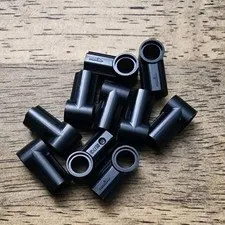LEGO Black Technic, Axle and Pin Connector Angled #1. QTY 10. 32013