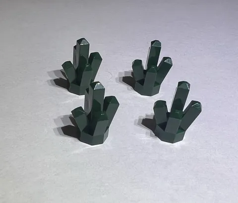 Lego Lot Of 4 Earth Green Rock Rocks Crystals Crystal New City Mine Gem Stone