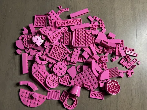 LEGO Dark Pink Bulk Lot 190pcs Specialty Plate Brick Disney Princess Friends