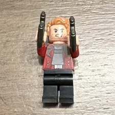 LEGO Minifigure Orange Hair Red Jacket Torso Black Legs w/ Dual Blasters