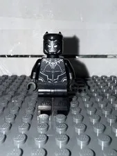 Lego SH0839 - Black Panther - Dark Silver and Dark Bluish Gray Arm Contours