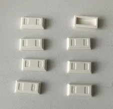 Lego 8x NEW 1x2 Minifigure Utensil Ingot Tile Bar WHITE #99563