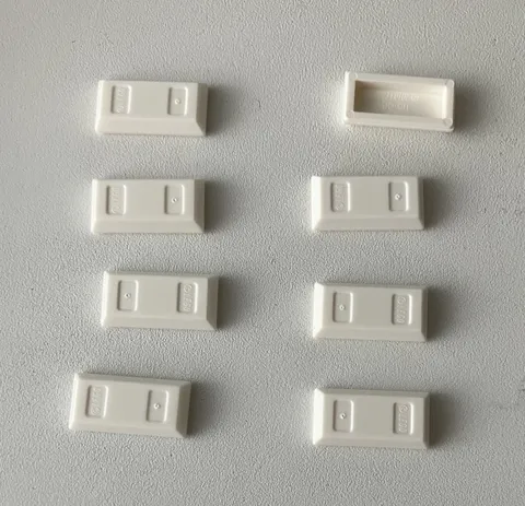 Lego 8x NEW 1x2 Minifigure Utensil Ingot Tile Bar WHITE #99563