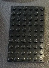 LEGO Parts: 3033 One Piece 6x10 Plate Black Flat