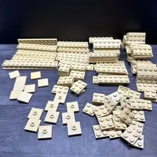 Lego Bulk Lot Of 134 Tan/ Beige Lego Plates Various Sizes