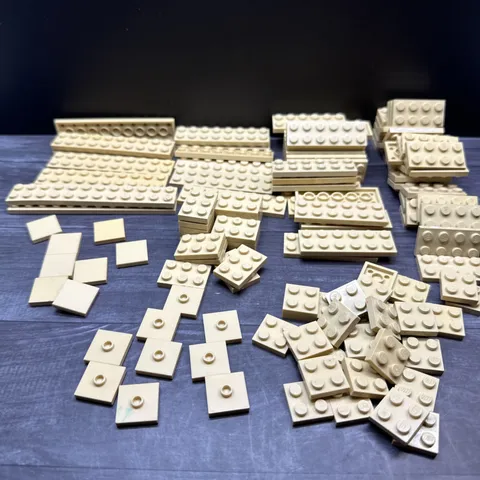 Lego Bulk Lot Of 134 Tan/ Beige Lego Plates Various Sizes