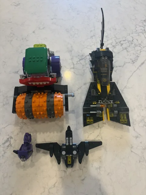Lego Batman Joker Steam Roller 76013 and Catwoman Chase 6858 Figures, Incomplete