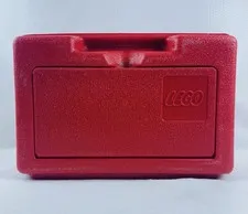 1980s Red Lego Carry Case Storage Container Made In USA 11.5”X7.5”X3" (EB#2)