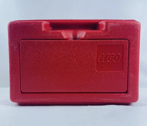 1980s Red Lego Carry Case Storage Container Made In USA 11.5”X7.5”X3" (EB#2)