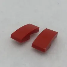 LEGO 11477 Red Slope, Curved 2 x 1 x 2/3 (x2)