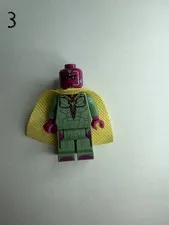 LEGO Vision - Sand Green, Yellow Spot on Forehead SUPER HERO CIVIL WAR