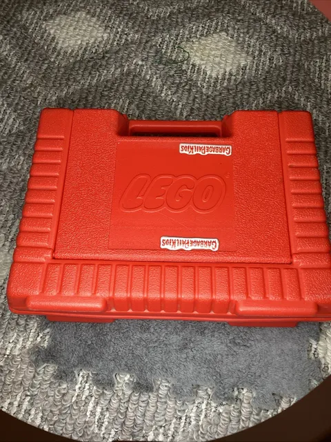 Vintage 1985 LEGO Storage Carry Case Red Hard Body 13"x9.5"