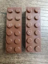 LEGO 2456 Reddish Brown Brick 2 x 6 (x2)
