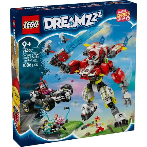 LEGO® DREAMZzz™ 71497 Cooper's Tiger-Mech And Zero's Hot Rod Car