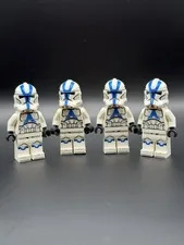 Lot of 4 Lego Star Wars Minifigure 501 Legion Clone Trooper Phase 1 NO HOLES