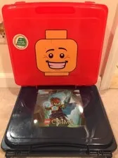 Lego New Bulk red project Case / storage container with Lego boy head Logo