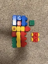 LEGO Duplo Mixed Lot Building Blocks Bricks + Vehicle 20+ Pieces