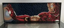 LEGO Art Iron Man 3-Set Combined Mosaic (31206 x3) Large Display – Built