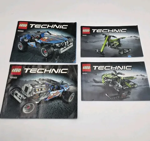 Lego Technic 42021 & 42022 Snowmobile & Hot Rod Instruction Manuals ONLY 2014