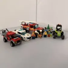 LEGO City Police & Fire Bundle Job Lot Vehicles Minifigures Trucks