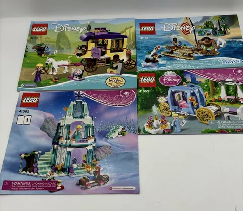 Lot of 4 DISNEY  Lego Instruction Manuals Only 41053, 41062, 41150, 41157