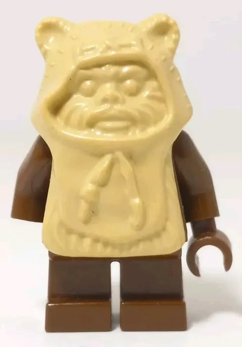 Lego Star Wars Ewok Tan Hood Paploo Minifigure sw0067 NO RIGHT HAND